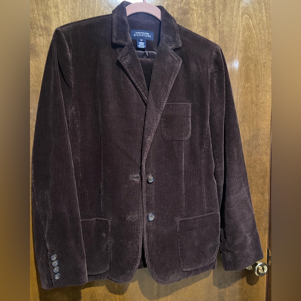 Women’s Brown Corduroy Suit Jacket and Pant